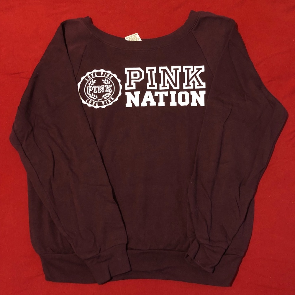 Victoria’s Secret PINK Nation Maroon Sweatshirt